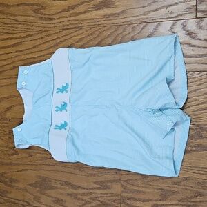 Classic Whimsy Smocked Bunny / Easter Jon Jon / Shortall Size 2T